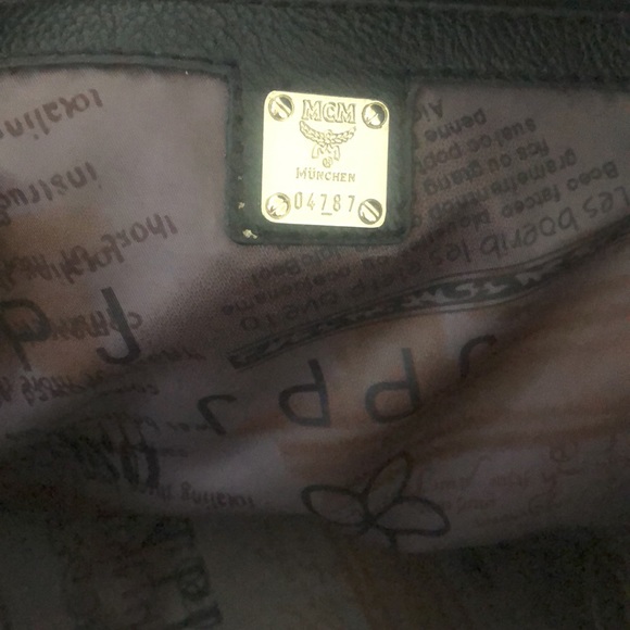 MCM Tan Leather Logo Backpack - Picture 4 of 10